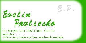 evelin pavlicsko business card